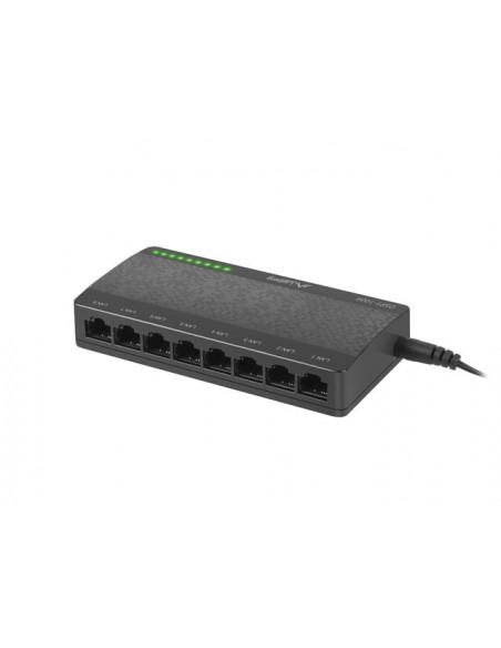 Lanberg DSP1-1008 switch No administrado Gigabit Ethernet (10 100 1000) Negro, Gris