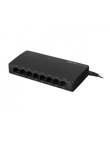 Lanberg DSP2-1008-12V switch No administrado Gigabit Ethernet (10 100 1000) Negro