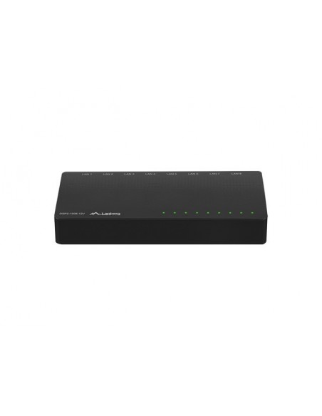 Lanberg DSP2-1008-12V switch No administrado Gigabit Ethernet (10 100 1000) Negro