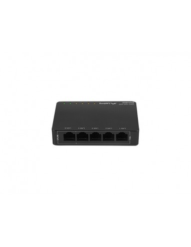 Lanberg DSP3-1005-60W switch No administrado Gigabit Ethernet (10 100 1000) Energía sobre Ethernet (PoE) Negro