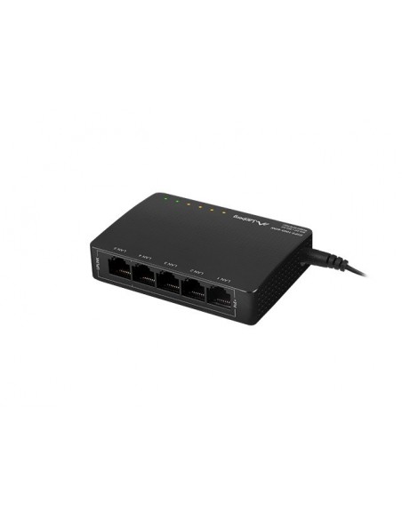 Lanberg DSP3-1005-60W switch No administrado Gigabit Ethernet (10 100 1000) Energía sobre Ethernet (PoE) Negro