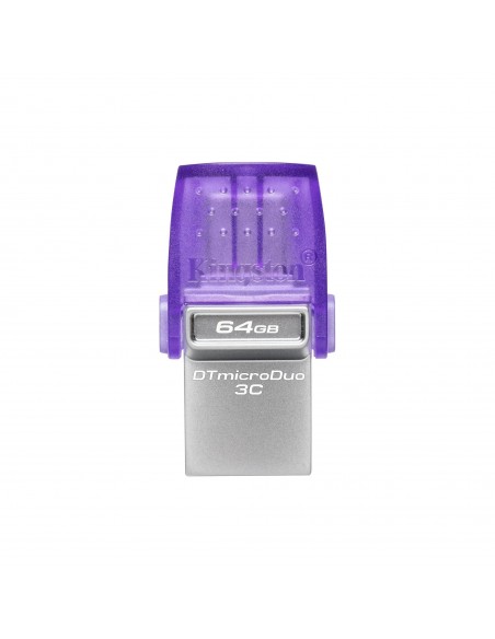 Kingston Technology DataTraveler microDuo 3C unidad flash USB 64 GB USB Type-A   USB Type-C 3.2 Gen 1 (3.1 Gen 1) Púrpura,