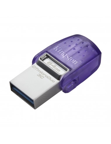 Kingston Technology DataTraveler microDuo 3C unidad flash USB 64 GB USB Type-A   USB Type-C 3.2 Gen 1 (3.1 Gen 1) Púrpura,
