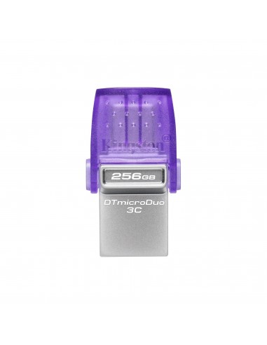 Kingston Technology DataTraveler microDuo 3C unidad flash USB 256 GB USB Type-A   USB Type-C 3.2 Gen 1 (3.1 Gen 1) Acero