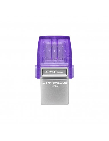 Kingston Technology DataTraveler microDuo 3C unidad flash USB 256 GB USB Type-A   USB Type-C 3.2 Gen 1 (3.1 Gen 1) Acero