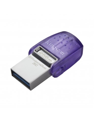 Kingston Technology DataTraveler microDuo 3C unidad flash USB 256 GB USB Type-A   USB Type-C 3.2 Gen 1 (3.1 Gen 1) Acero
