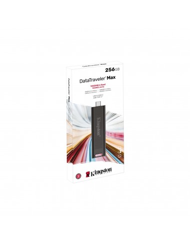 Kingston Technology DataTraveler Max unidad flash USB 256 GB USB Tipo C 3.2 Gen 2 (3.1 Gen 2) Negro