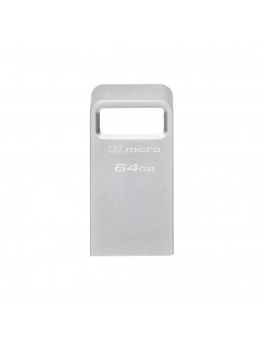 Kingston Technology DataTraveler Micro unidad flash USB 64 GB USB tipo A 3.2 Gen 1 (3.1 Gen 1) Plata