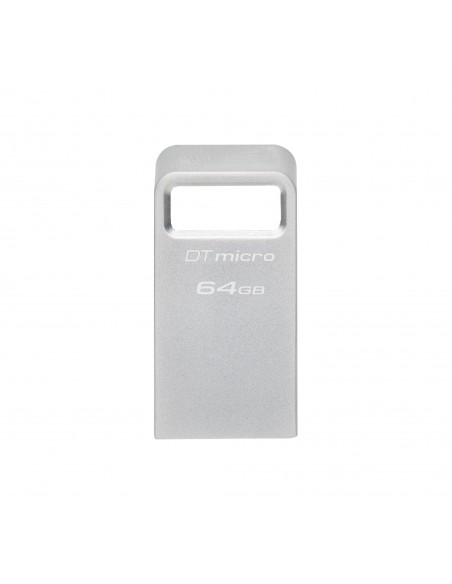 Kingston Technology DataTraveler Micro unidad flash USB 64 GB USB tipo A 3.2 Gen 1 (3.1 Gen 1) Plata