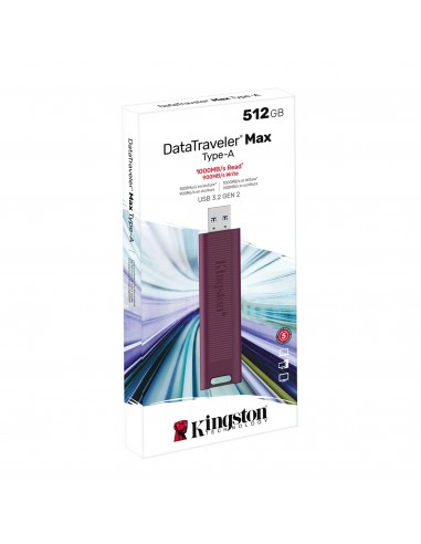 Kingston Technology DataTraveler Max unidad flash USB 512 GB USB tipo A 3.2 Gen 2 (3.1 Gen 2) Rojo