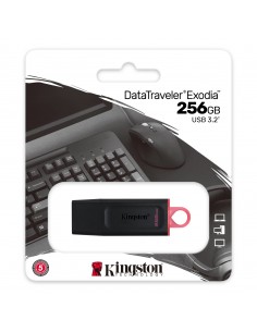 Kingston Technology DataTraveler Exodia unidad flash USB 256 GB USB tipo A 3.2 Gen 1 (3.1 Gen 1) Negro