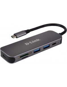 D-Link DUB-2325 base para portátil y replicador de puertos USB Tipo C Gris