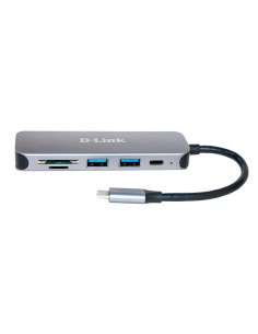 D-Link DUB-2325 base para portátil y replicador de puertos USB Tipo C Gris 2