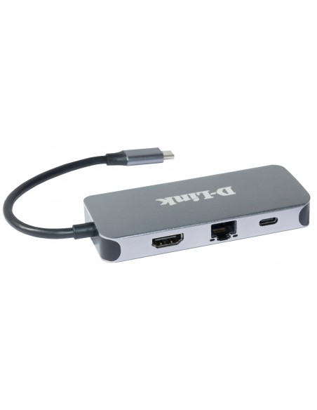 D-Link DUB-2335 base para portátil y replicador de puertos Alámbrico USB Tipo C Gris