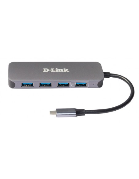 D-Link DUB-2340 hub de interfaz USB Tipo C 5000 Mbit s Gris