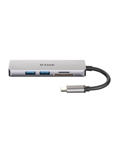 D-Link DUB-M530 base para portátil y replicador de puertos Alámbrico USB 3.2 Gen 1 (3.1 Gen 1) Type-C Aluminio, Negro