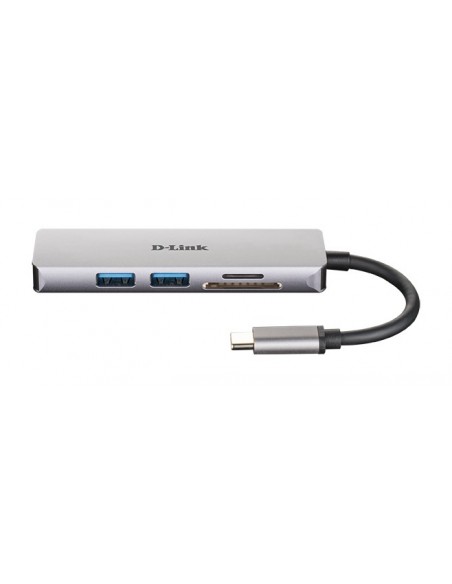 D-Link DUB-M530 base para portátil y replicador de puertos Alámbrico USB 3.2 Gen 1 (3.1 Gen 1) Type-C Aluminio, Negro