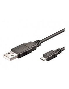 Ewent EC1019 cable USB 1 m USB 2.0 Micro-USB A USB A Negro