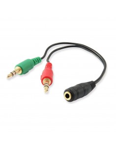 Ewent EC1642 cable de audio 0,15 m 3,5mm 2 x 3.5mm Negro, Verde, Rojo