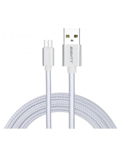 Eightt ECM-1S cable USB 1 m USB 2.0 USB A Micro-USB B Plata