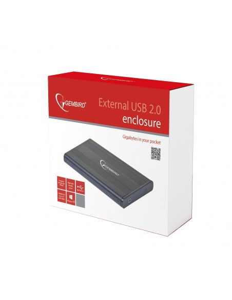 Gembird EE2-U2S-5 caja para disco duro externo Caja de disco duro (HDD) Negro 2.5"