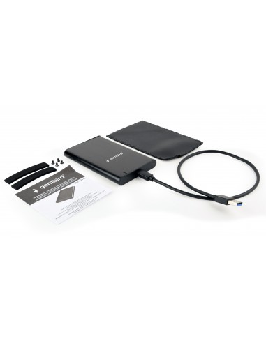 Gembird EE2-U3S-6 caja para disco duro externo Carcasa de disco duro SSD Negro 2.5"