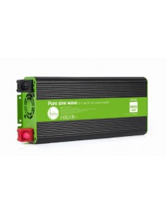 EnerGenie EG-PWC-PS1000-01 adaptador e inversor de corriente Auto 1000 W Negro, Verde