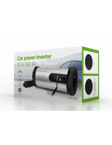 Gembird EG-PWC150-01 adaptador e inversor de corriente Auto 150 W Negro, Gris