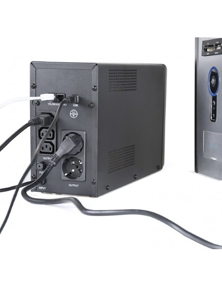 Gembird EG-UPS-035 sistema de alimentación ininterrumpida (UPS) Línea interactiva 2 kVA 1200 W 5 salidas AC