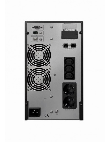 Gembird EG-UPSO-3000 sistema de alimentación ininterrumpida (UPS) Doble conversión (en línea) 3 kVA 2700 W 5 salidas AC