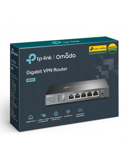 TP-Link ER605 v2 router Gigabit Ethernet Negro