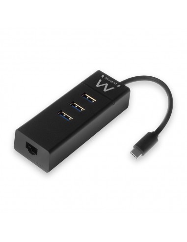 Ewent EW1141 base para portátil y replicador de puertos USB 3.2 Gen 1 (3.1 Gen 1) Type-C Negro