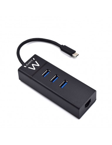 Ewent EW1141 base para portátil y replicador de puertos USB 3.2 Gen 1 (3.1 Gen 1) Type-C Negro