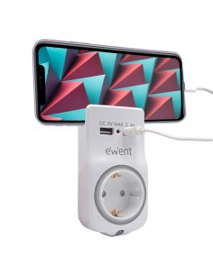 Ewent EW1225 cargador de dispositivo móvil Universal Blanco Corriente alterna Interior 2