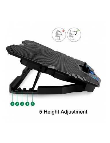 Ewent EW1259 almohadilla fría 43,2 cm (17") 2500 RPM Negro