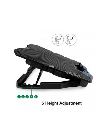 Ewent EW1259 almohadilla fría 43,2 cm (17") 2500 RPM Negro