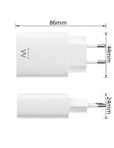 Ewent EW1320 cargador de dispositivo móvil Smartphone, Universal Blanco Corriente alterna Interior 2