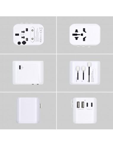 Ewent EW1470 adaptador de enchufe eléctrico Universal Blanco