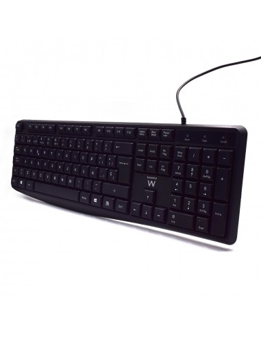 Ewent EW3001 teclado USB QWERTY Español Negro