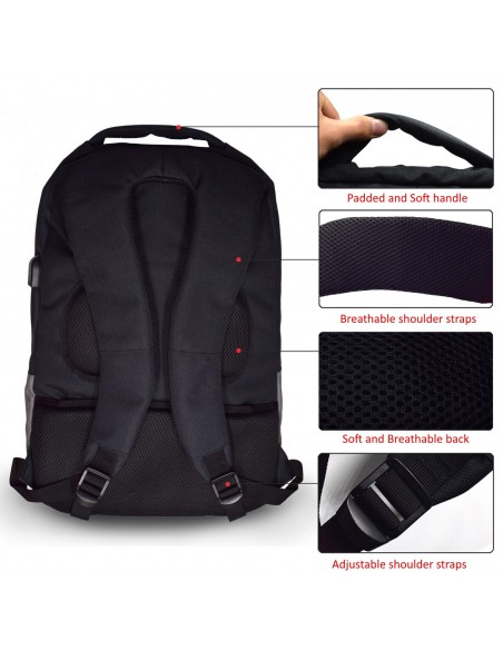 Ewent EW2529 maletines para portátil 43,9 cm (17.3") Mochila Negro