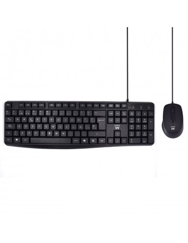 Ewent EW3006 teclado Ratón incluido USB QWERTY Español Negro