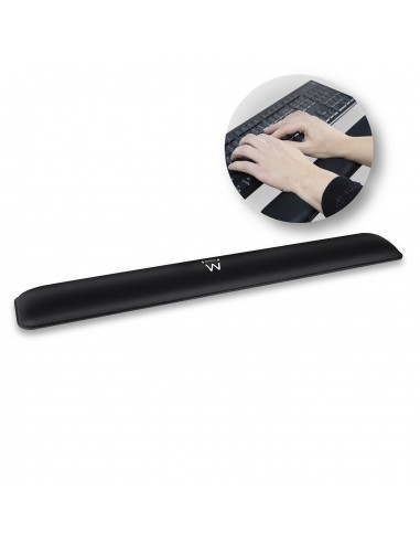 Ewent EW3180 descansa muñecas Poliéster, Caucho Negro