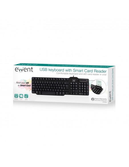 Ewent EW3252 teclado USB QWERTY Español Negro