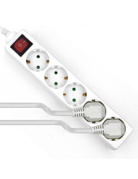 Ewent EW3916 base múltiple 1,5 m 5 salidas AC Interior Blanco