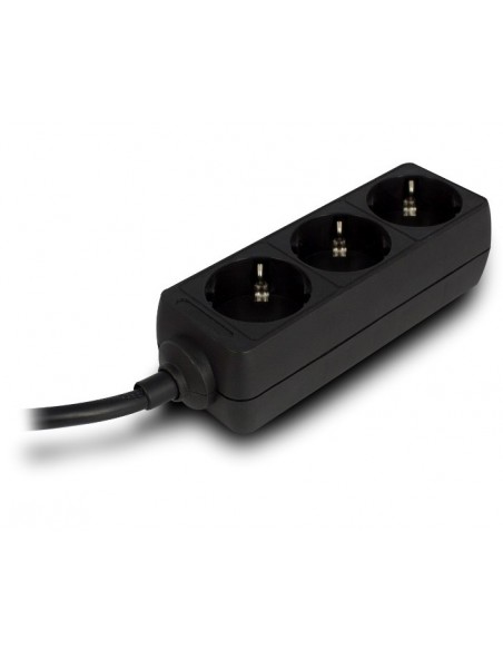 Ewent EW3959 base múltiple 1,5 m 3 salidas AC Interior Negro