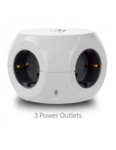 Ewent EW3939 base múltiple 1,5 m 3 salidas AC Interior Blanco