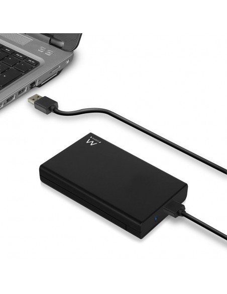 Ewent EW7044 caja para disco duro externo Carcasa de disco duro SSD Negro 2.5"
