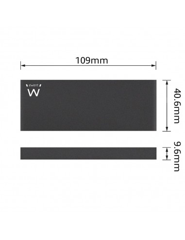 Ewent EW7023 caja para disco duro externo Caja externa para unidad de estado sólido (SSD) Negro M.2