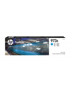 HP Cartucho cian original PageWide 973X de alto rendimiento