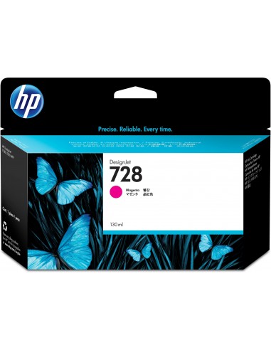 HP Cartucho de tinta DesignJet 728 magenta de 130 ml